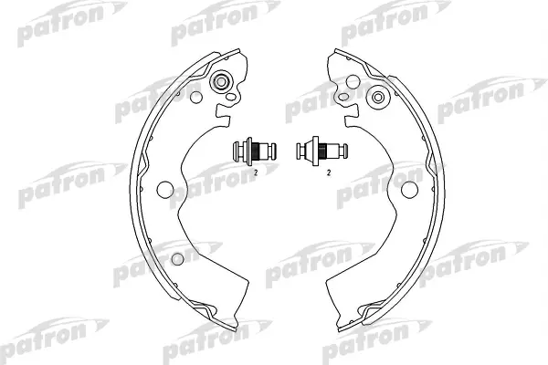 

Колодки тормозные барабанные NISSAN Almera 95-00 / Sunny III 90-95 PATRON PSP412