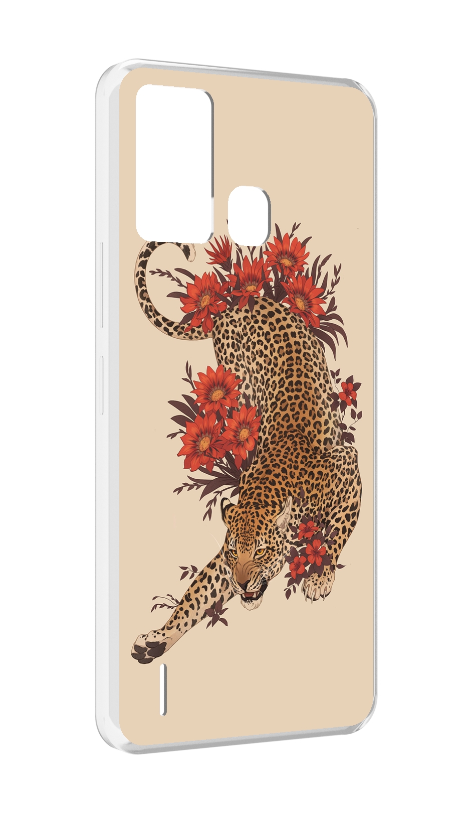 

Чехол MyPads тигр-из-цветов для ITEL S16 / ITEL Vision 1 Pro, Прозрачный, Tocco
