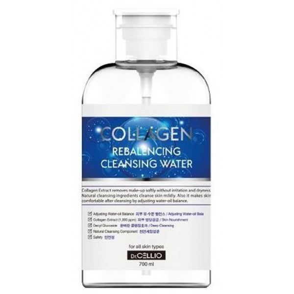 фото Очищающая вода с коллагеном dr.cellio collagen rebalencing cleansing water, 250 мл buta