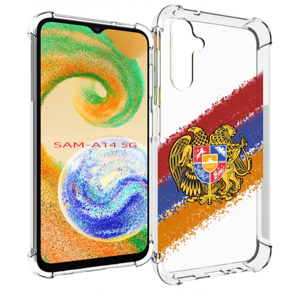 

Чехол MyPads флаг герб Армении для Samsung Galaxy A14 5G, Прозрачный, Tocco