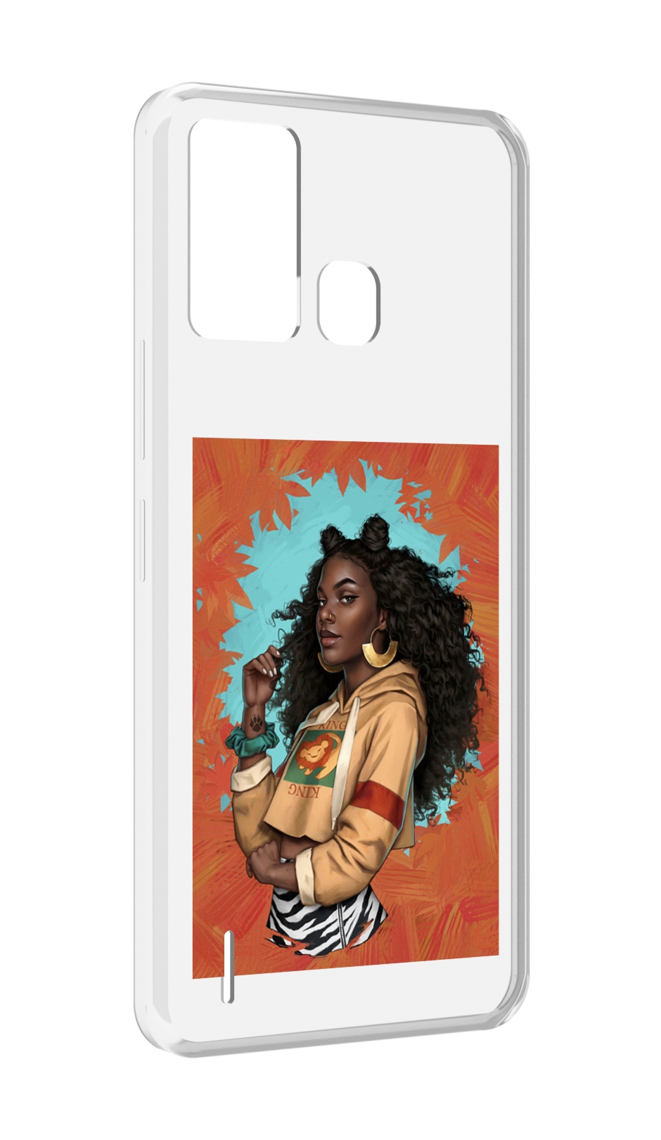 

Чехол MyPads темная-девушка женский для ITEL S16 / ITEL Vision 1 Pro, Прозрачный, Tocco