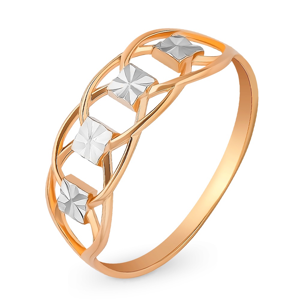 

Кольцо женское из красного золота 585Gold 499000057, р, 499000057