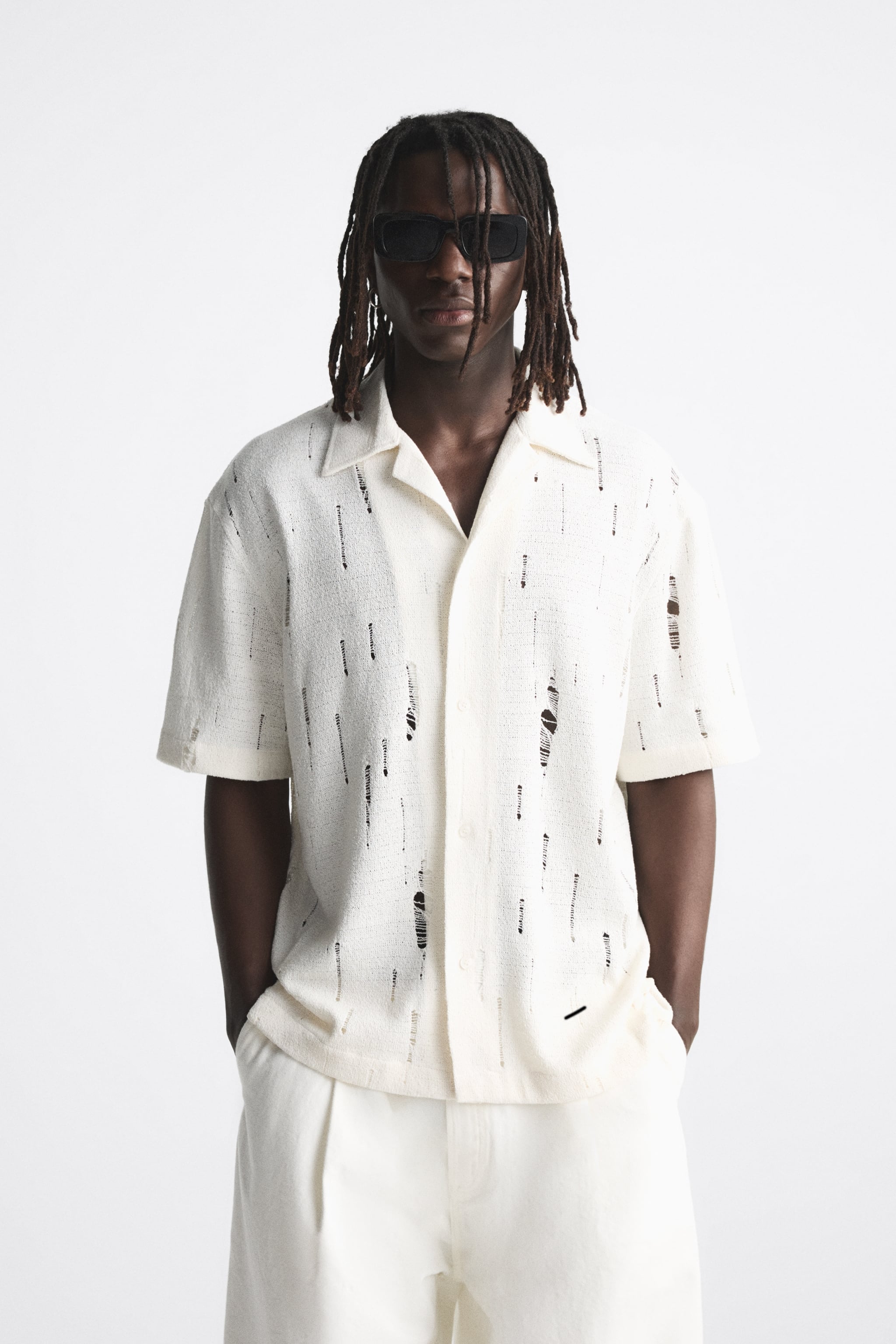 

Рубашка мужская ZARA 02688402 белая S (доставка из-за рубежа), Белый, 02688402