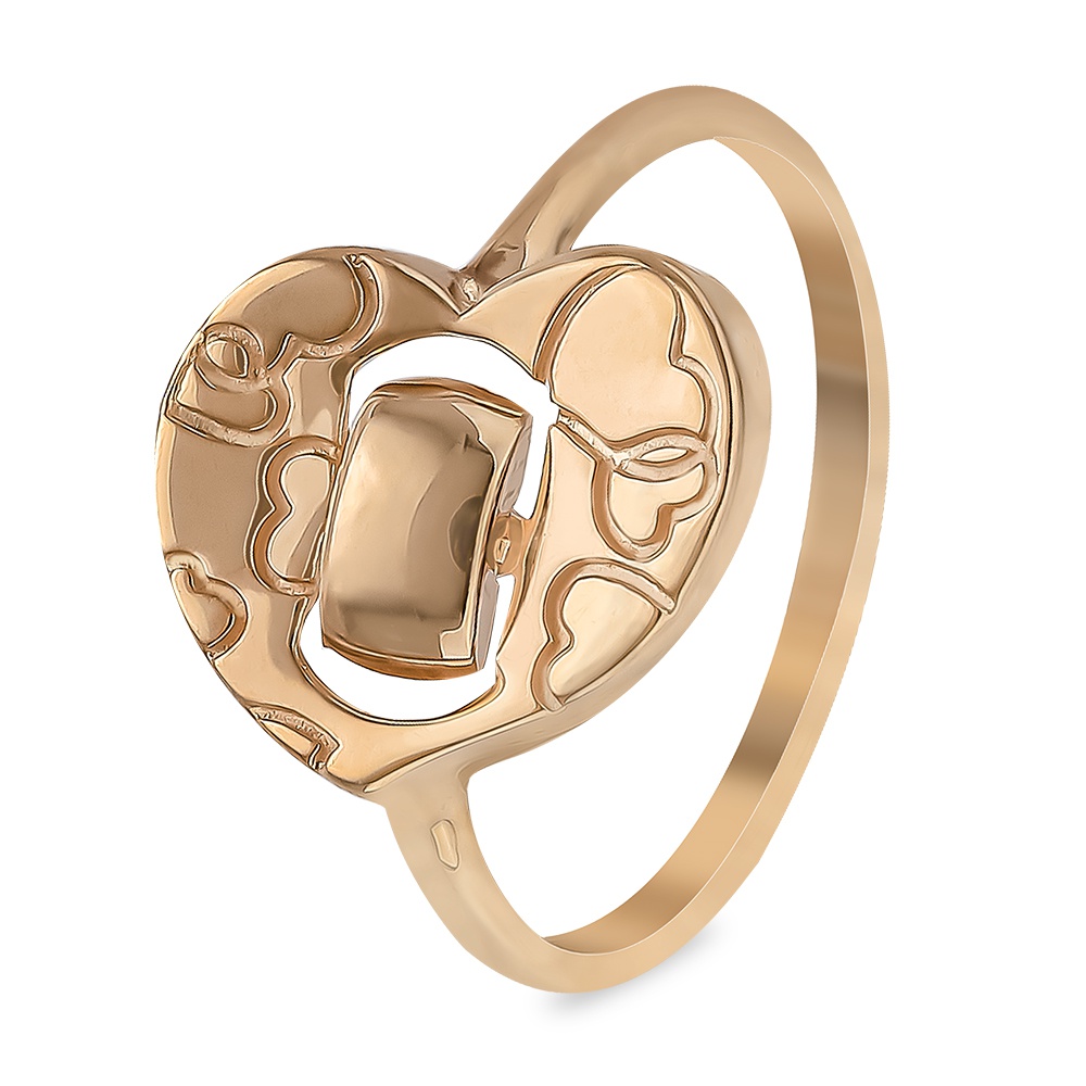 

Кольцо женское из красного золота без вставки 585Gold 499000030, р, 499000030