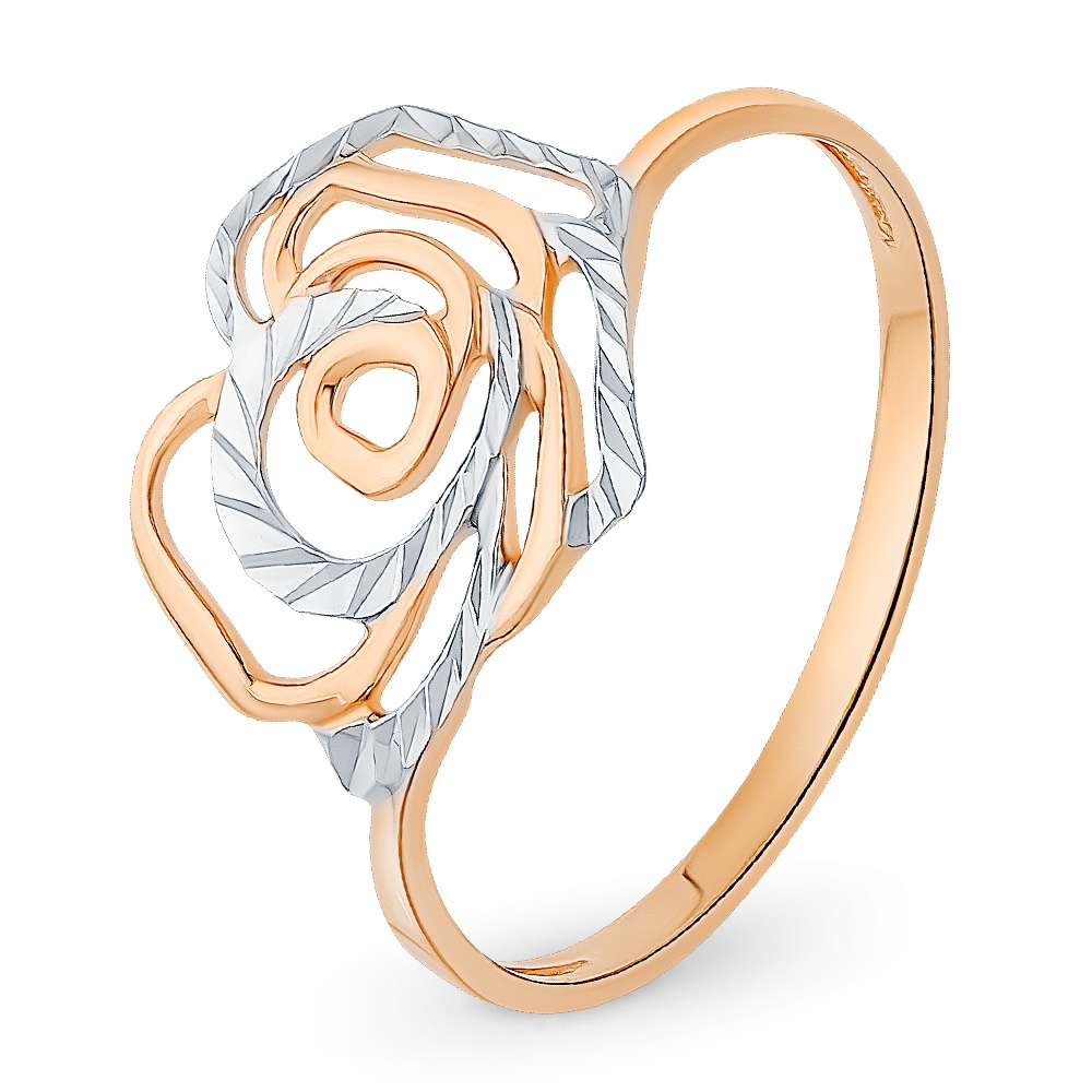 

Кольцо женское из красного золота 585Gold 499000098, р, 499000098