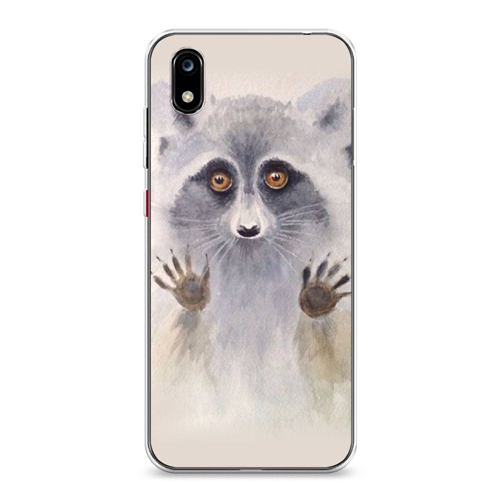

Чехол на ZTE Blade A7 2019 "Енот за стеклом", Бежевый;серый, 133150-4