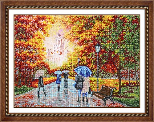 

Вышивка бисером Осенний парк ПТ-Б1504, 28x38 см от