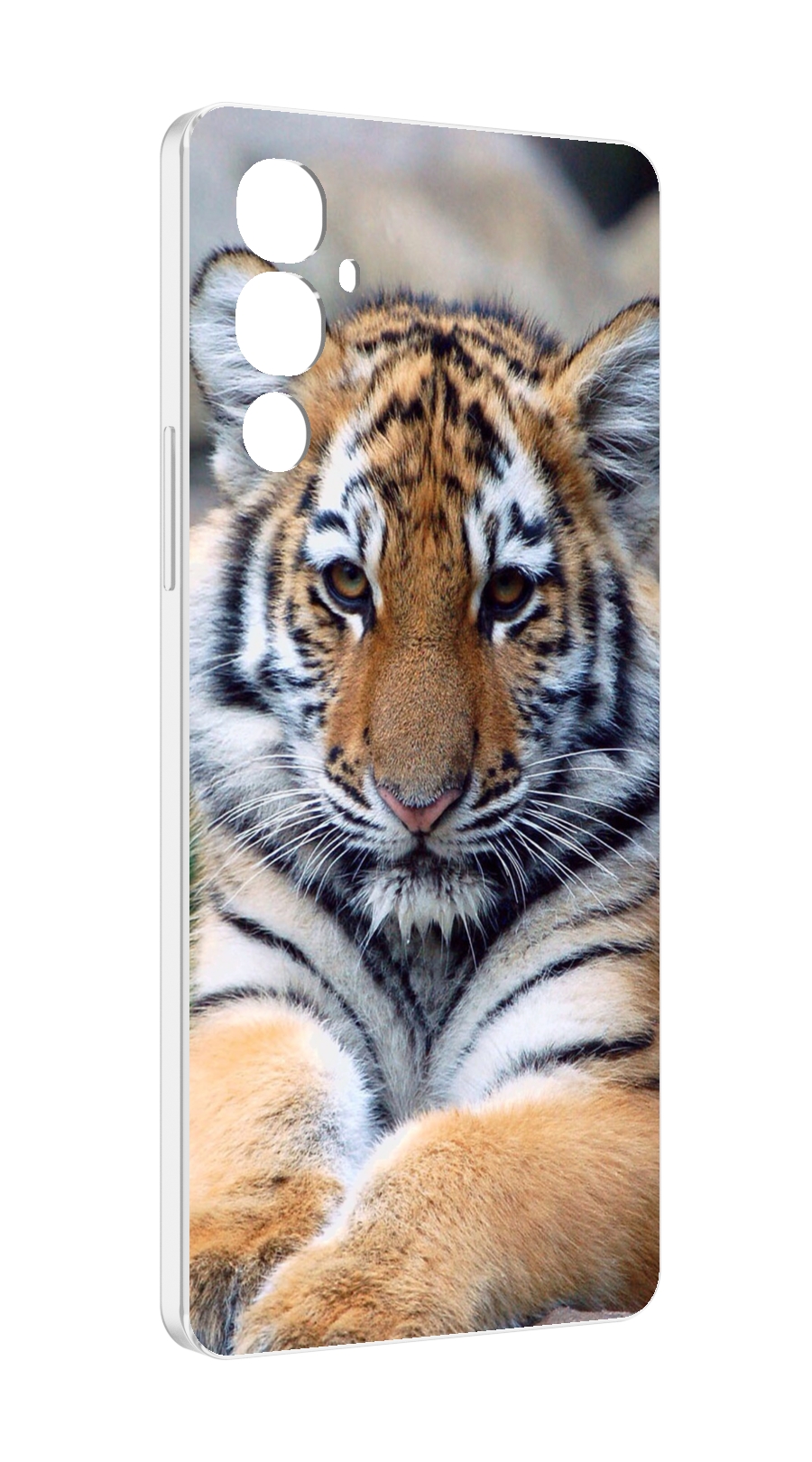 

Чехол MyPads Тигренок для Tecno Pova 4, Прозрачный, Tocco