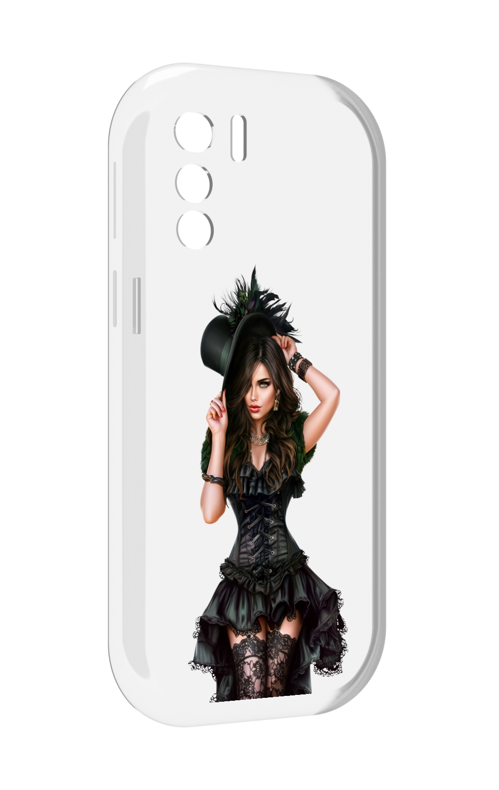

Чехол MyPads стройная-девушка-в-черном-платье для UleFone Note 13P, Прозрачный, Tocco