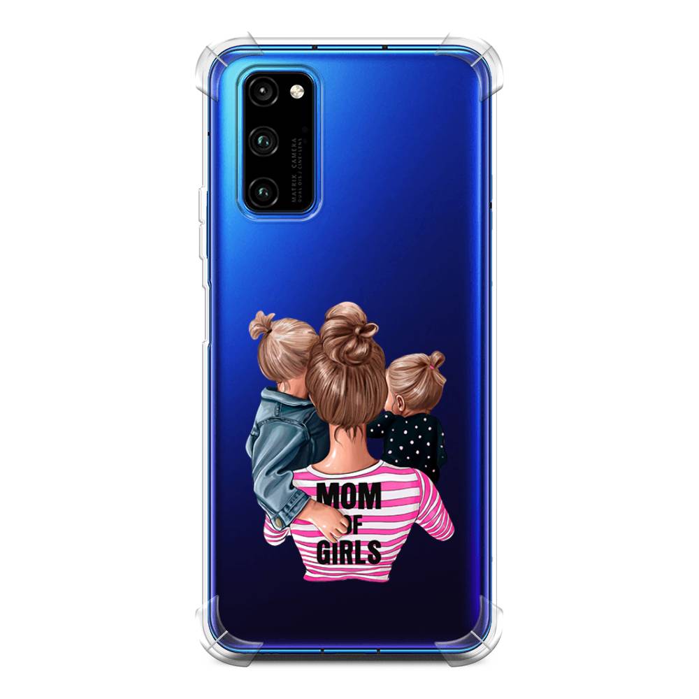 

Чехол Awog на Honor V30 Pro "Mom of Girls", Синий;розовый;черный, 611451-1
