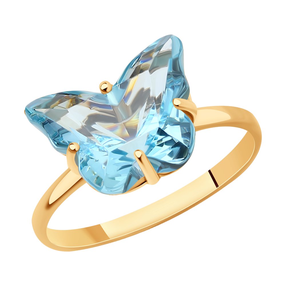 

Кольцо из красного золота с ситаллом р.17.5 SOKOLOV 716627, 716627