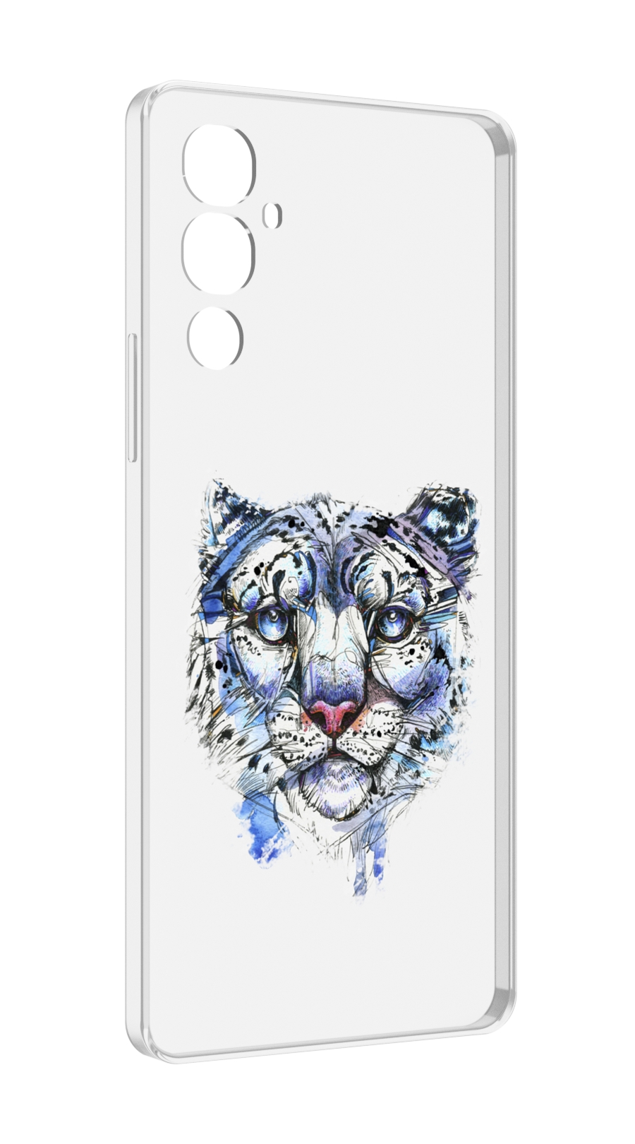 

Чехол MyPads Тигр 4 для Tecno Pova 4, Прозрачный, Tocco