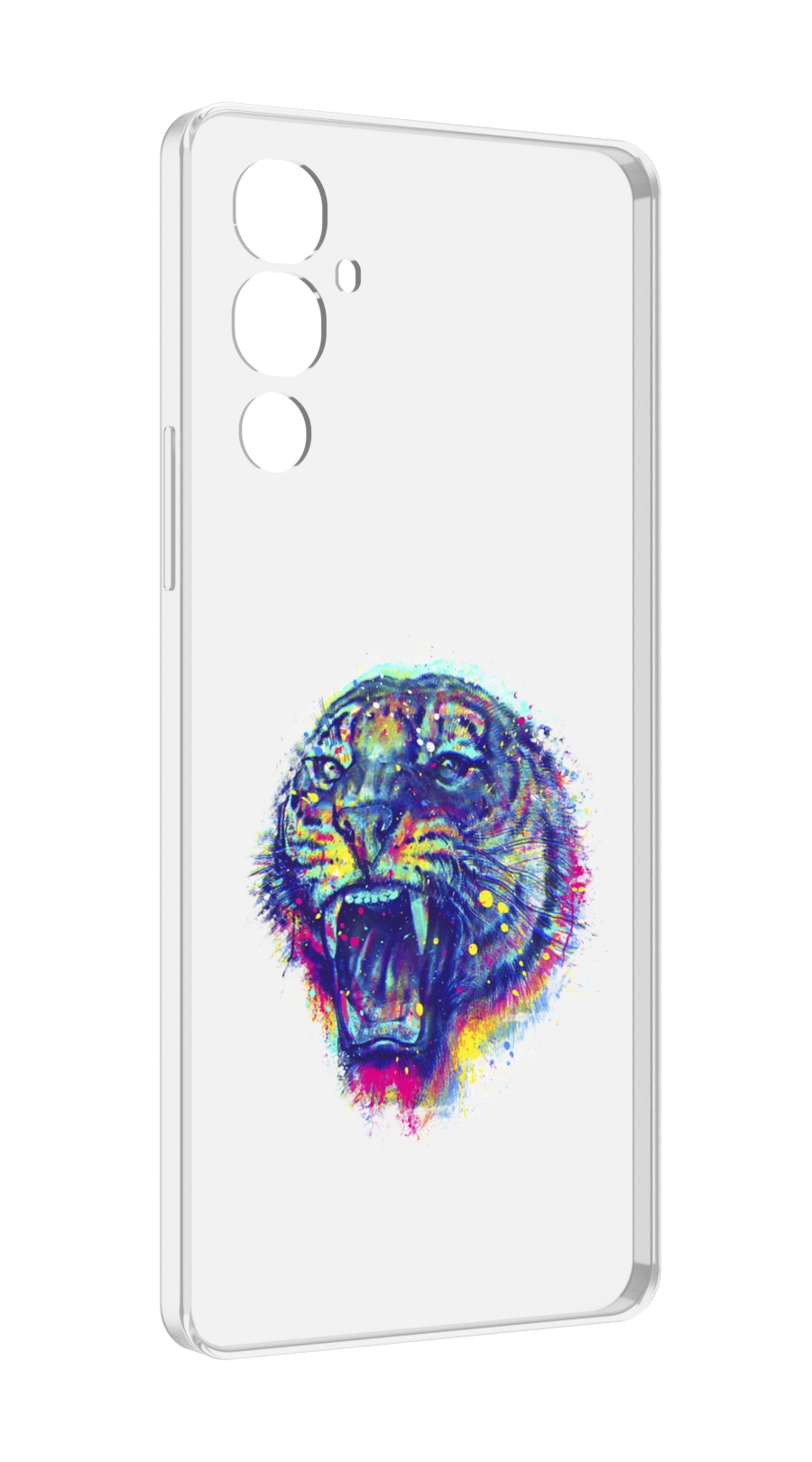 

Чехол MyPads Тигр 2 для Tecno Pova 4, Прозрачный, Tocco