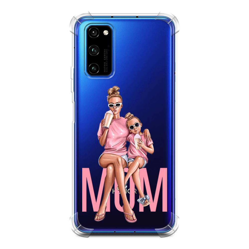 

Чехол Awog на Honor V30 Pro "Lovely mom", Синий;бежевый;розовый, 611451-1