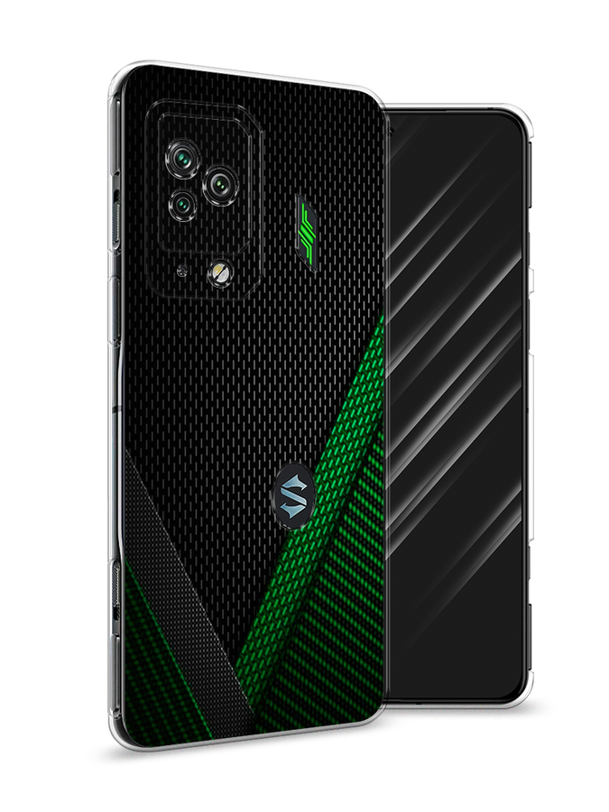 

Чехол Awog на Xiaomi Black Shark 5 Pro "Зеленый карбон", Разноцветный, 314150-3