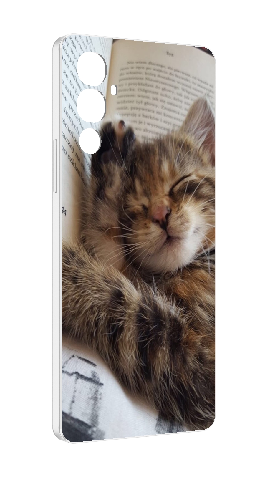 

Чехол MyPads Спящий-котенок для Tecno Pova 4, Прозрачный, Tocco