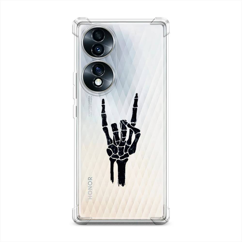 

Чехол Awog на Honor 70 "Rock for a skeleton", Черный;прозрачный, 6108251-1