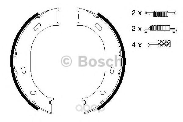 

Тормозные колодки Bosch барабанные 986487610