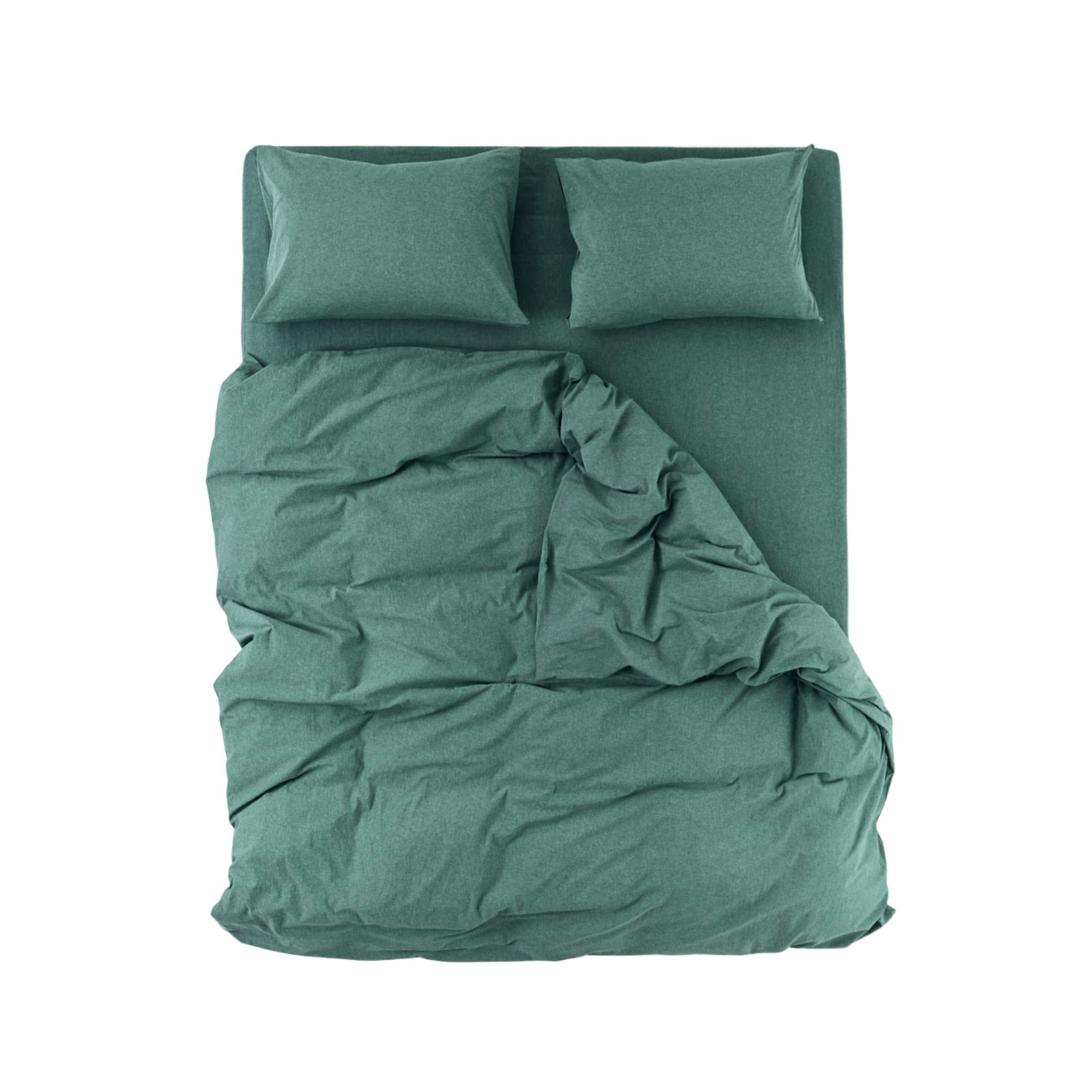 

Пододеяльник из вареного хлопка Melange Green Tea 220x200, Зеленый, Пододеяльник