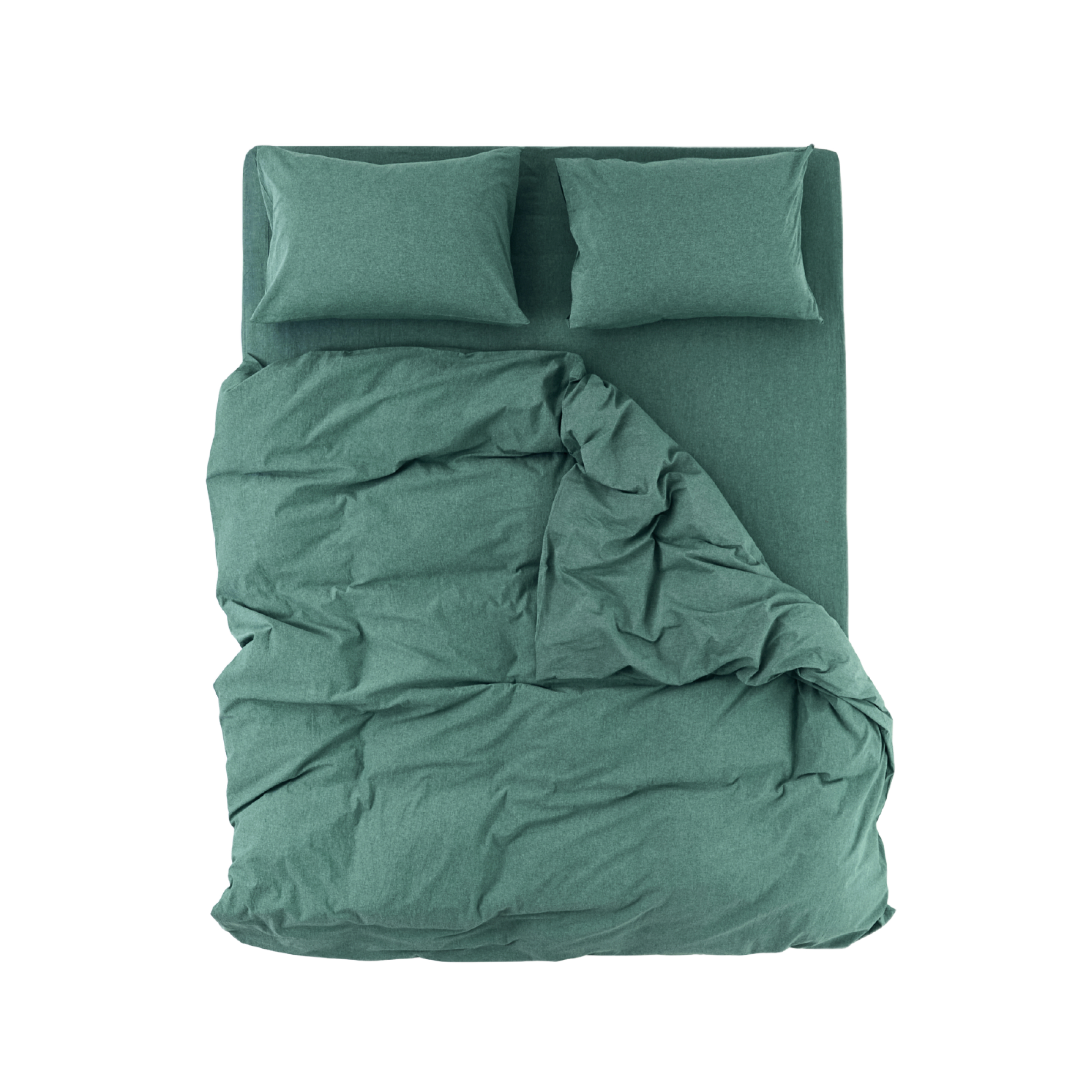 

Пододеяльник Melange Green Tea 135x200 вареный хлопок, Зеленый, Пододеяльник