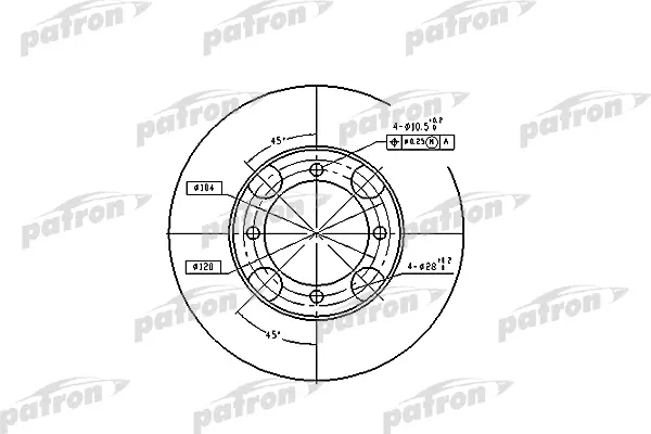 

Тормозной диск PATRON комплект 1 шт. PBD4157