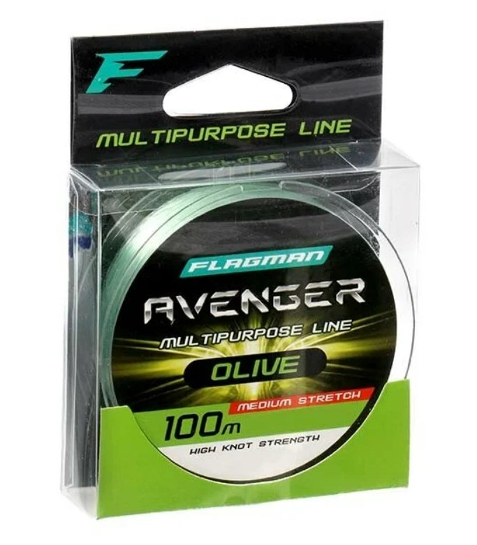 Леска Flagman Avenger Olive Line 100 м 040 мм 145 кг319 lb FL04100040 350₽