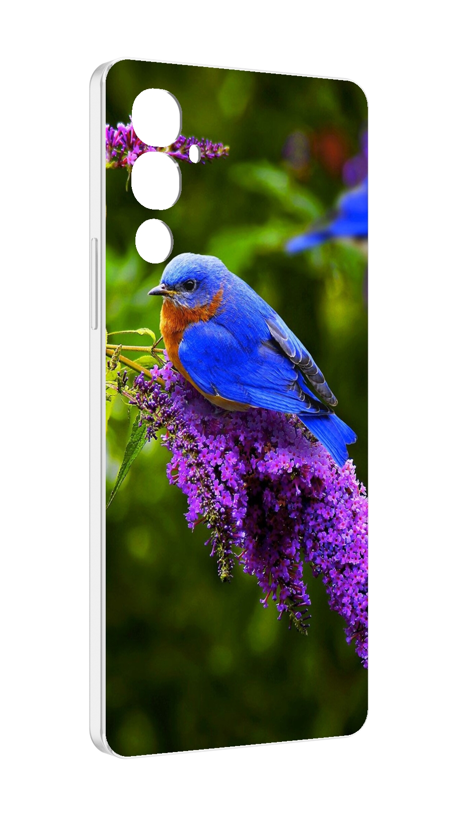

Чехол MyPads Птица-сиреневая для Tecno Pova 4, Прозрачный, Tocco