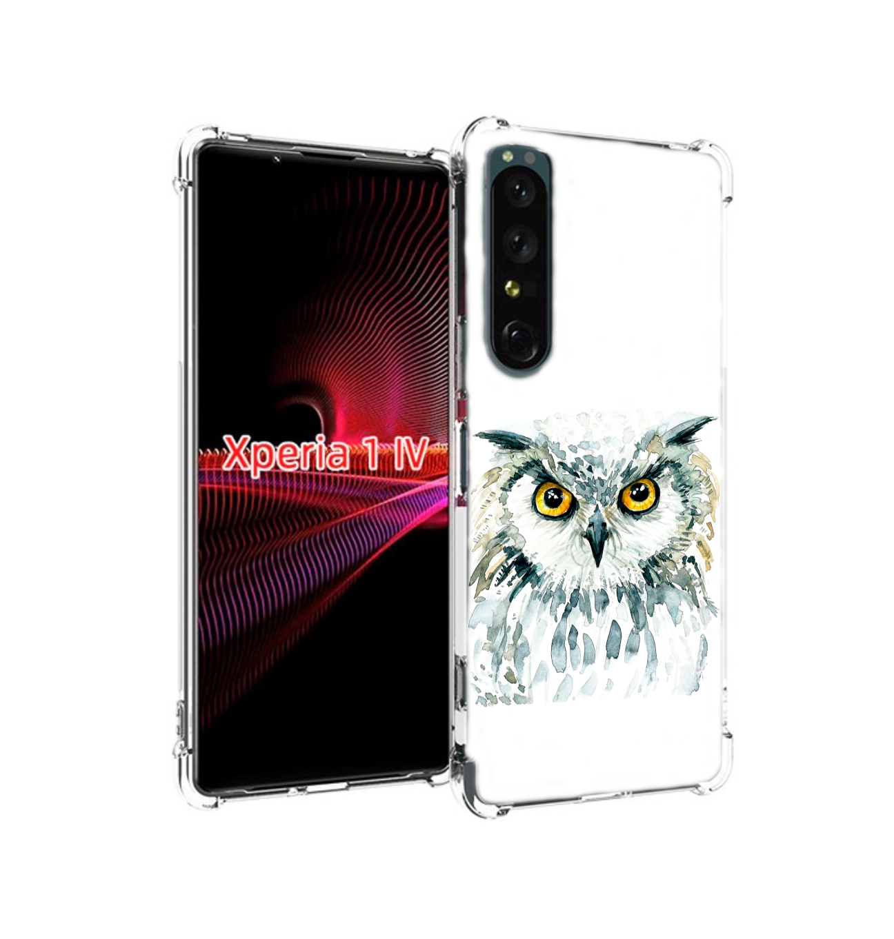 

Чехол накладка MyPads Серьезная сова для Sony Xperia 1 IV, Прозрачный, Tocco
