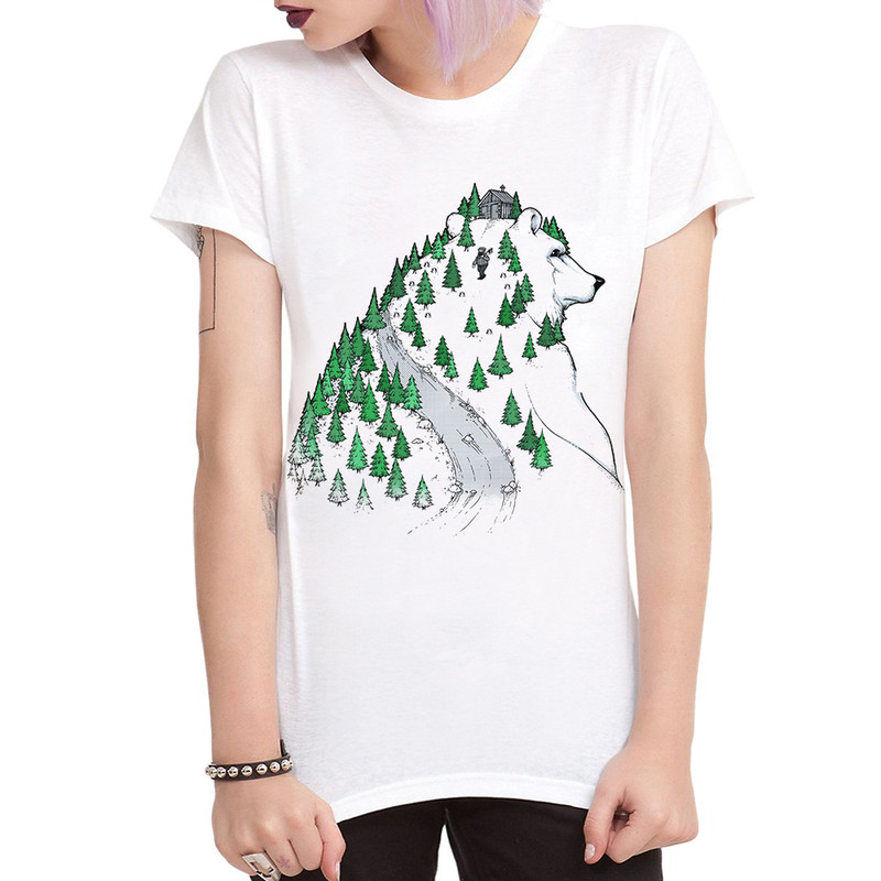 

Футболка женская Dream Shirts Медведь в Лесу белая L, Белый, Медведь в Лесу