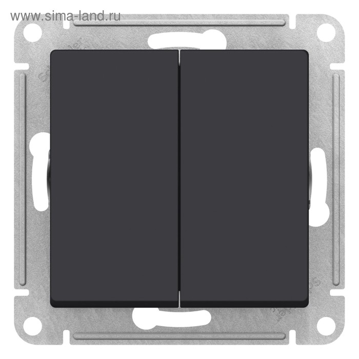 

Выключатель SE ATLASDESIGN, 10 А, 2 клавиши, IP20, скрытый, карбон, ATN001051, Черный