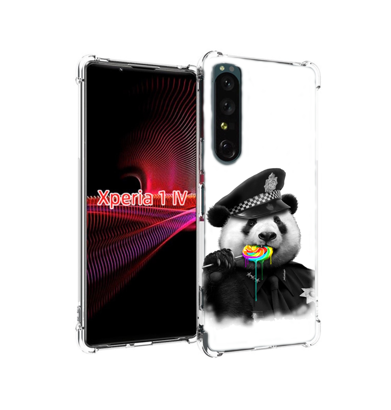 

Чехол накладка MyPads Панда полиция для Sony Xperia 1 IV, Прозрачный, Tocco
