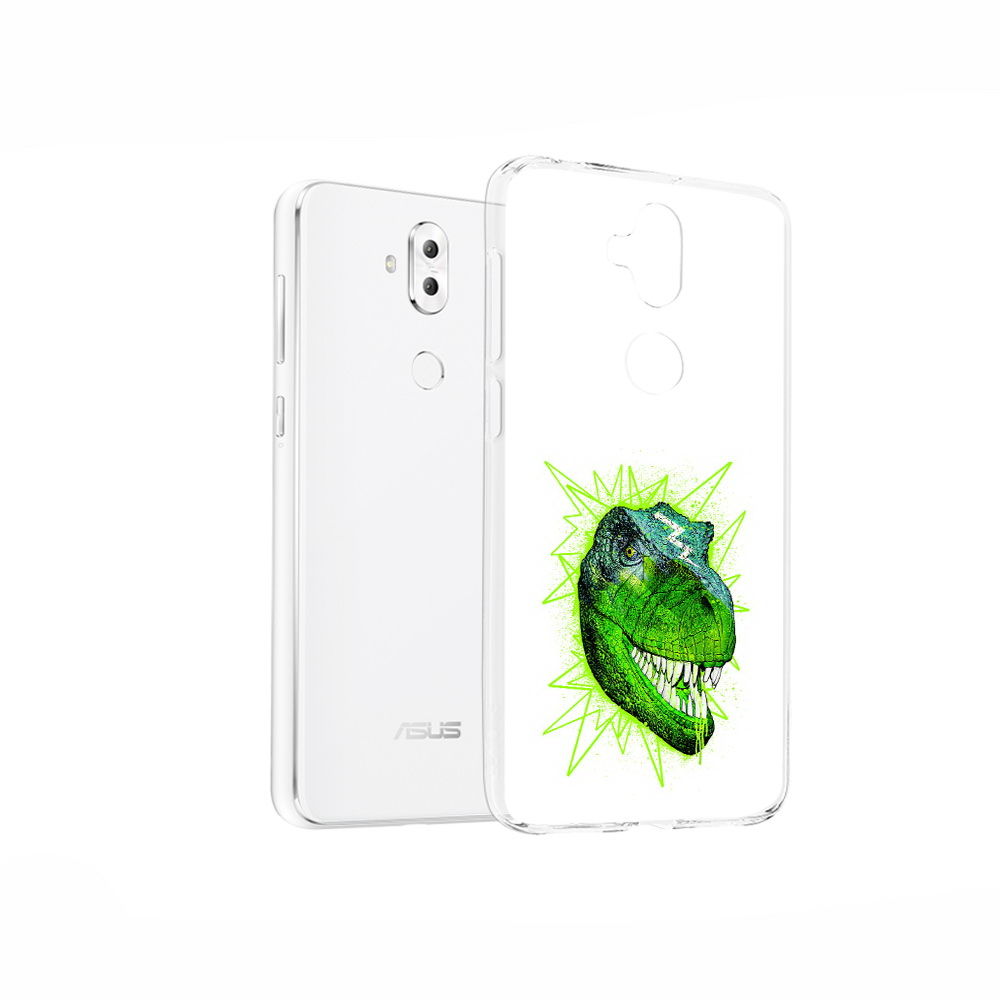 

Чехол MyPads Tocco для Asus ZenFone 5 Lite (ZC600KL) зеленый динозавр, Прозрачный, Tocco