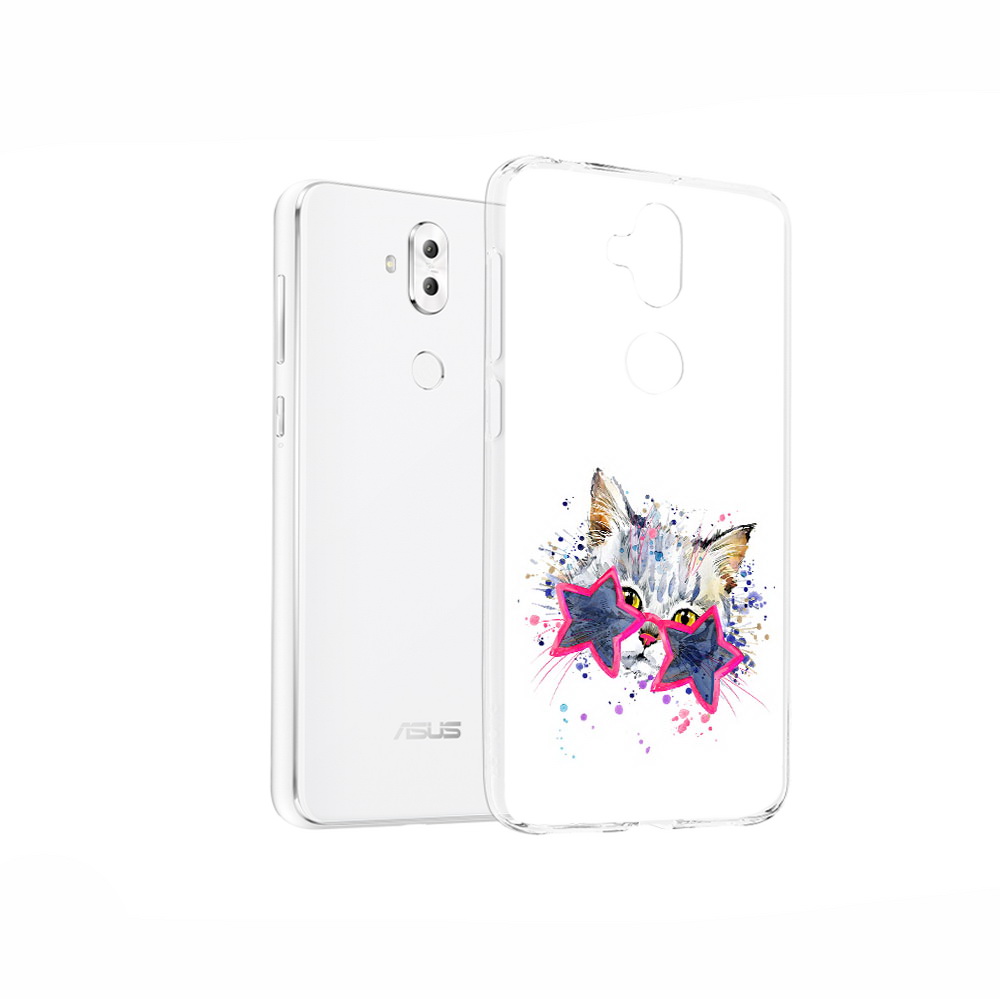

Чехол MyPads Tocco для Asus ZenFone 5 Lite (ZC600KL) звездные очки, Прозрачный, Tocco
