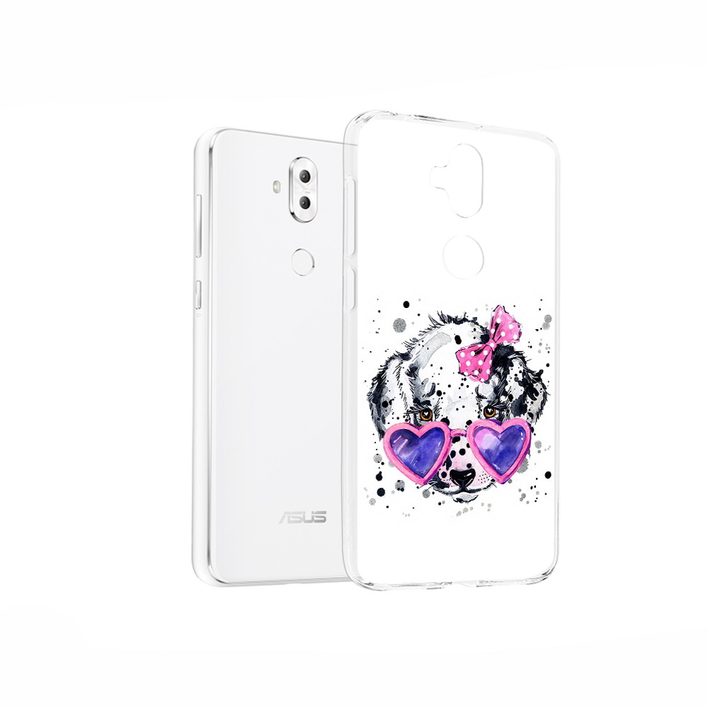 Чехол MyPads Tocco для Asus ZenFone 5 Lite (ZC600KL) долматинец в очках