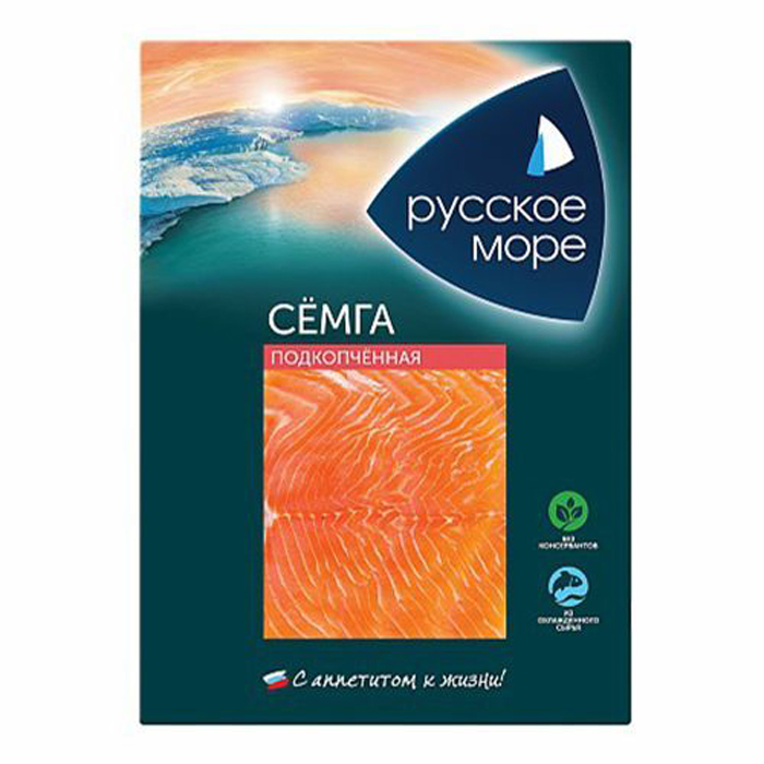 

Семга Русское море подкопченная нарезка 120 г