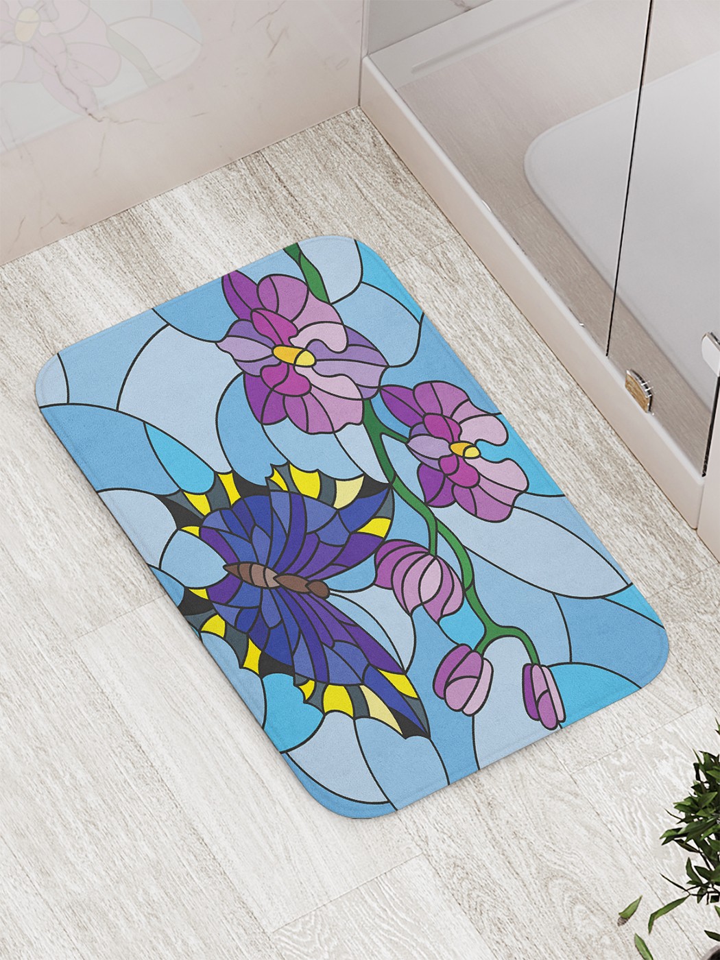 

Коврик противоскользящий для ванной, сауны, бассейна, 77х52 см bath_75881 JoyArty