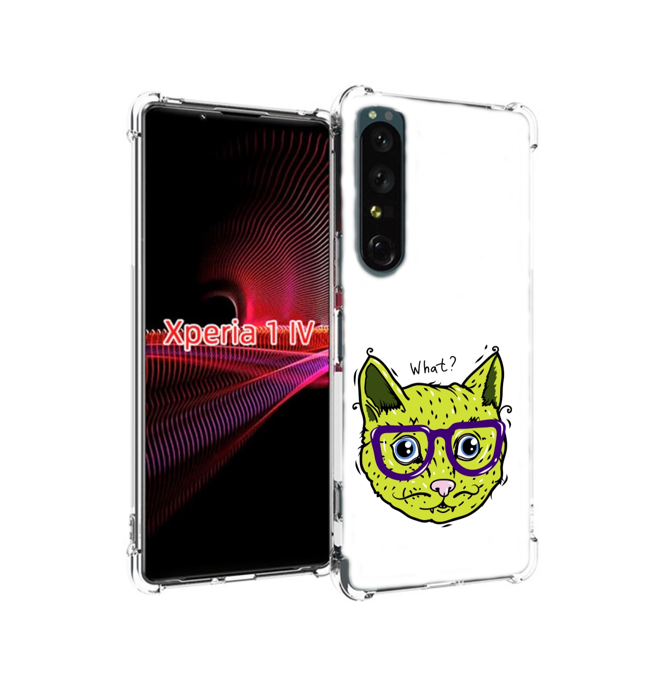 

Чехол накладка MyPads Зеленый кот для Sony Xperia 1 IV, Прозрачный, Tocco