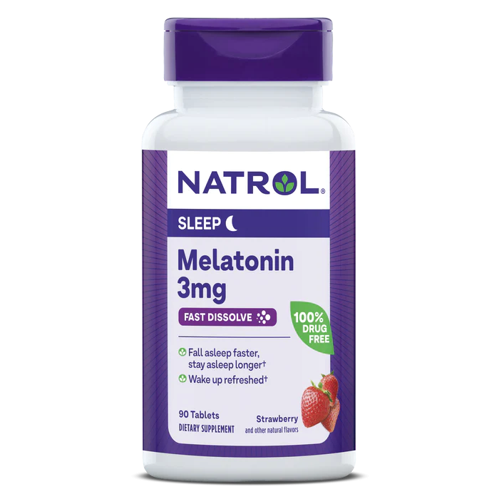 Natrol Мелатонин Natrol Melatonin 3 mg Fast Dissolve, 90 таб, вкус: клубника