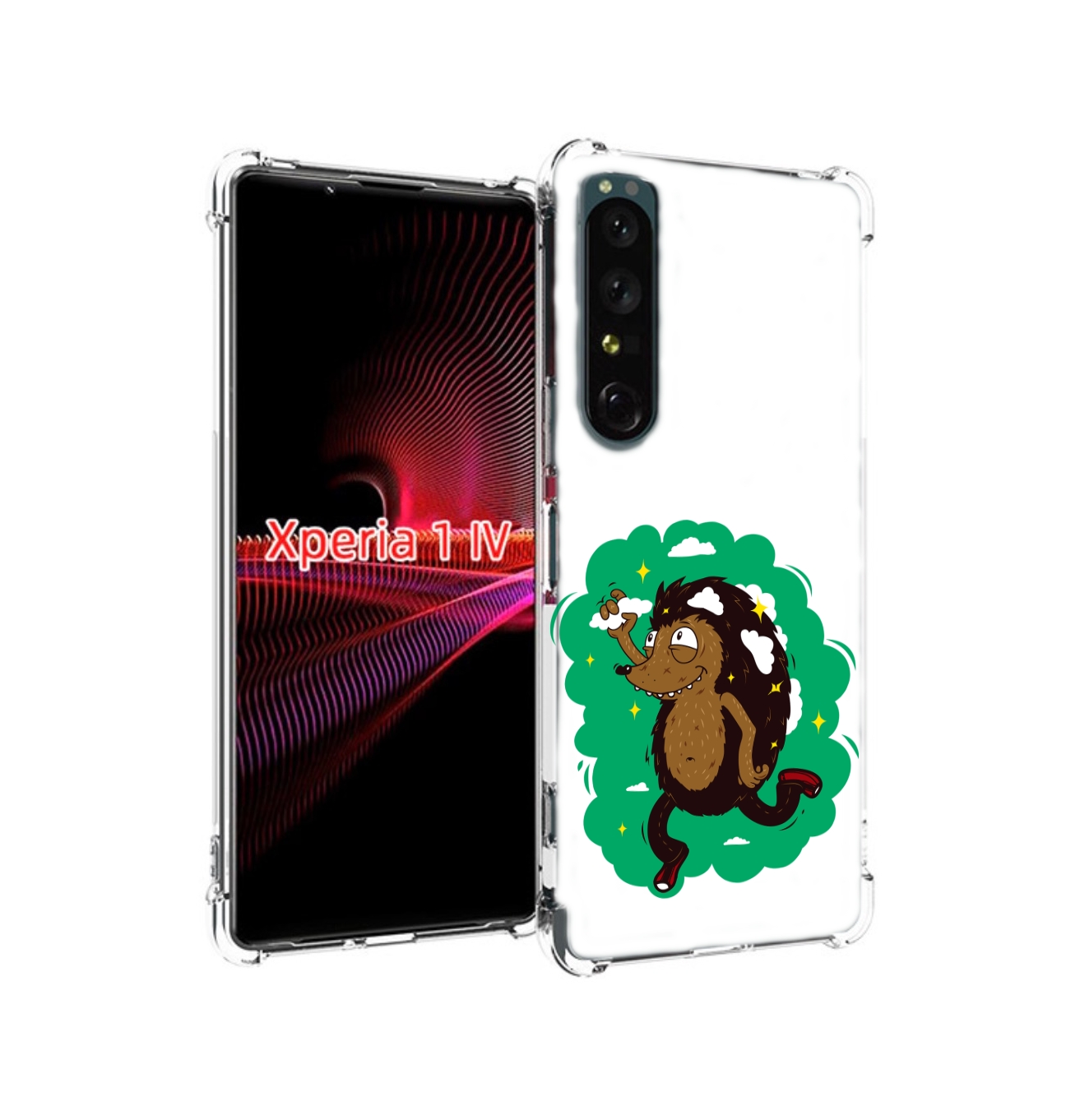 

Чехол задняя-панель-накладка-бампер MyPads Ежик в облаках для Sony Xperia 1 IV противоу..., Прозрачный, Tocco