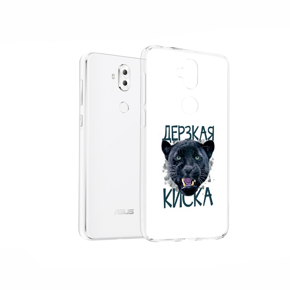 

Чехол MyPads Tocco для Asus ZenFone 5 Lite (ZC600KL) дерзкая киска, Прозрачный, Tocco