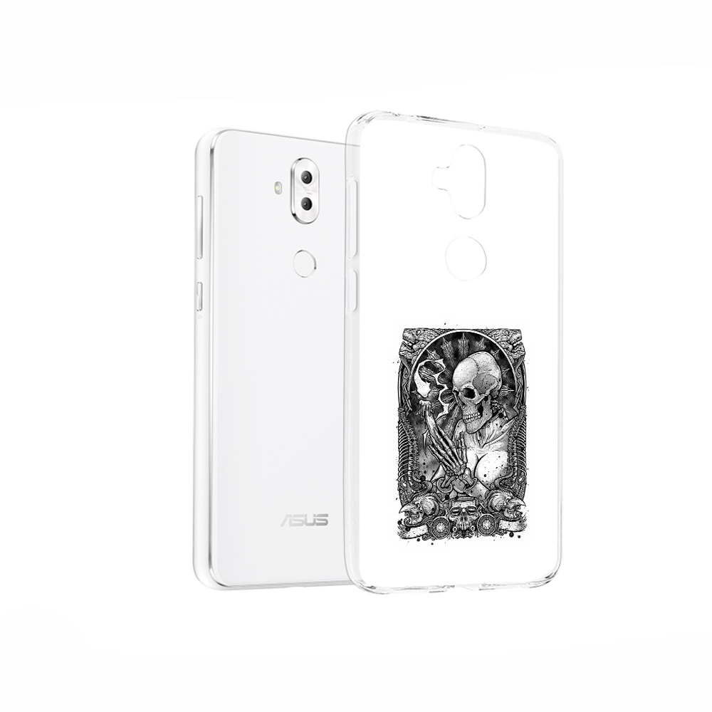 

Чехол MyPads Tocco для Asus ZenFone 5 Lite (ZC600KL) девушка скелет, Прозрачный, Tocco
