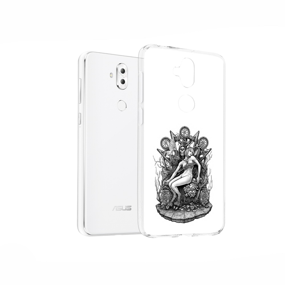 

Чехол MyPads Tocco для Asus ZenFone 5 Lite (ZC600KL) девушка на троне, Прозрачный, Tocco