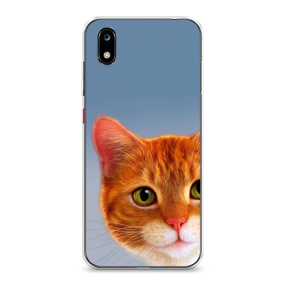 

Чехол на ZTE Blade A7 2019 "Любопытный котик", Коричневый, 133150-1