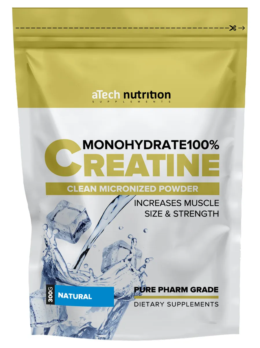 Креатин Atech Nutrition Creatine Monohydrate 100%, 300 г, neutral