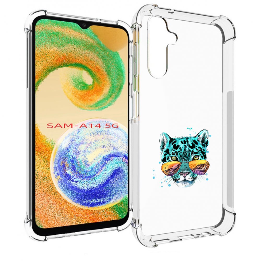 

Чехол MyPads голубой лео для Samsung Galaxy A14 5G, Прозрачный, Tocco
