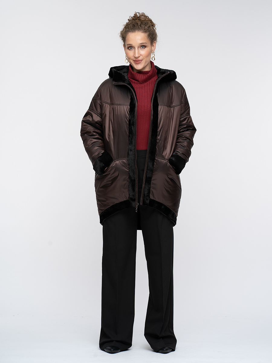 Куртка женская ALEF 4112К коричневая 44 RU