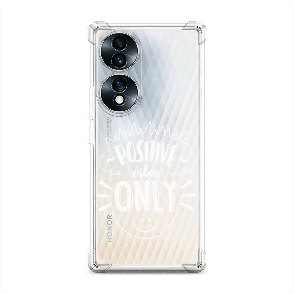 

Чехол Awog на Honor 70 "Positive vibes only графика", Белый, 6108251-1