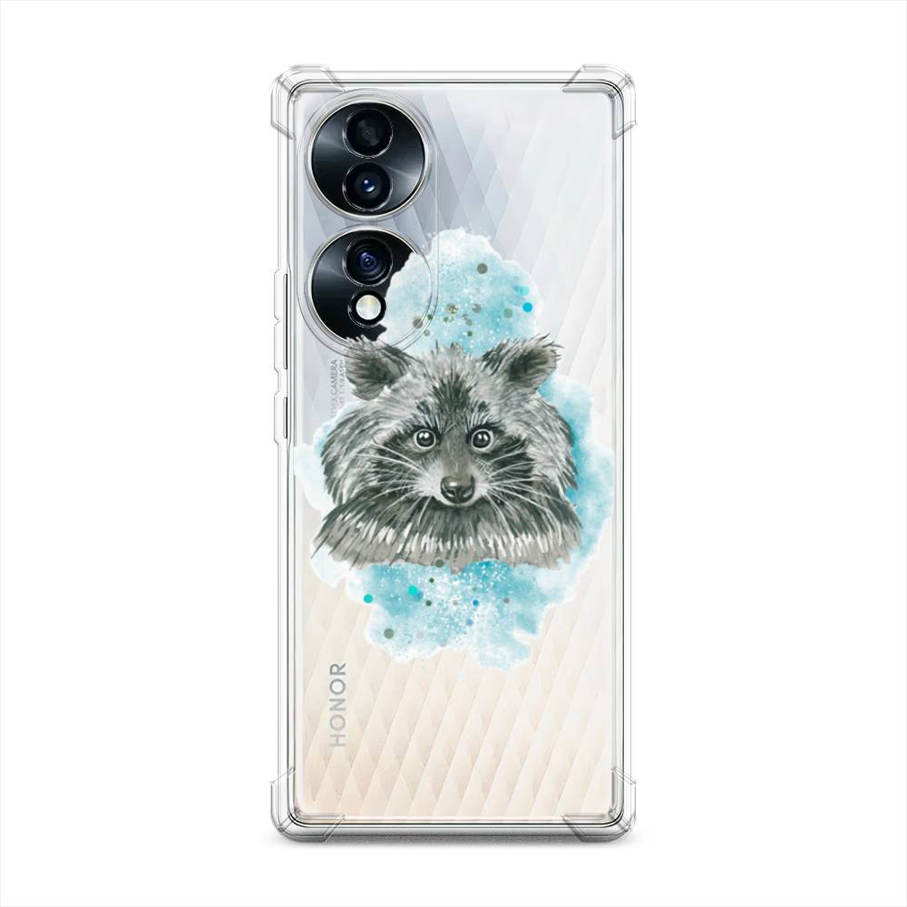 

Чехол Awog на Honor 70 "Енот в голубом облаке", Голубой, 6108251-1
