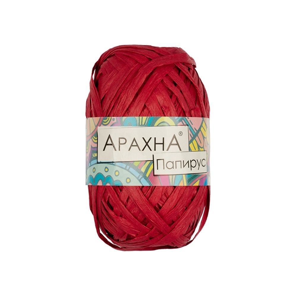 

Пряжа ARACHNA Papyrus №02 красный, Papyrus