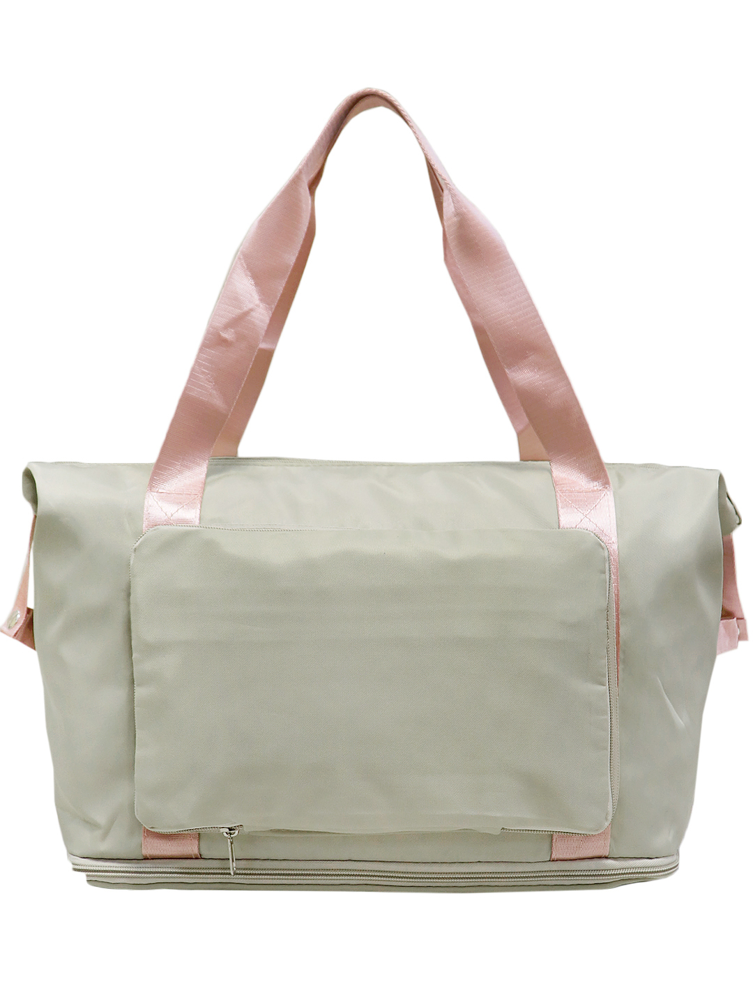 Дорожная сумка женская Caramelo 202201-3 кремовая/розовая, 26х42х20 см